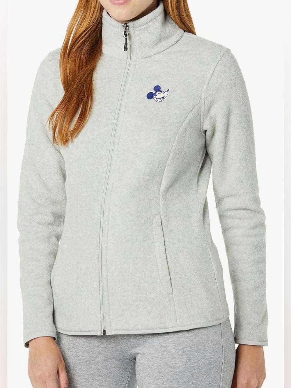 Disney + Amazon Essentials Women’s Mickey Mouse Embroidered Polar Fleece Jacket